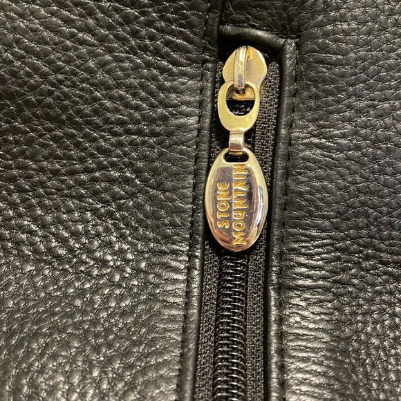 Stone Mountain Black Leather Large Bucket Bag - Picture 2 of 7